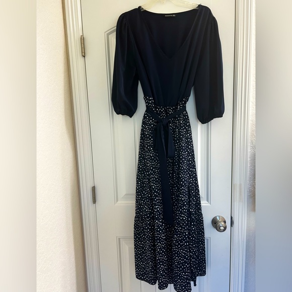 Navy polka dot dress - Picture 2 of 4